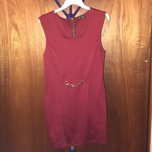 Sexy red dress.